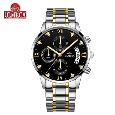 OLMECA 0878M Men Quartz Watch Stainless Steel Band Fashion Multifunction Wristwatch 3ATM Luminous Display Chronograph Calendar Dat
OLMECA 0878M Men Quartz Watch Stainless Steel Band Fashion Multifunction Wristwatch 3ATM Luminous Display Chronograph Calendar Dat