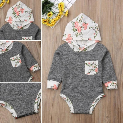 Baby Girls Long Sleeve Flowers Hoodie Bodysuit Jumpsuit with Pocket Fall Winter Clothes
Baby Girls Long Sleeve Flowers Hoodie Bodysuit Jumpsuit with Pocket Fall Winter Clothes