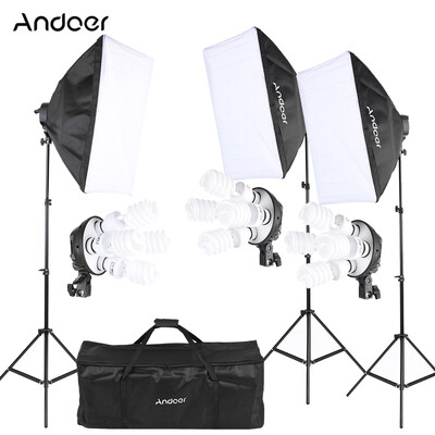 Andoer Photography Studio Portrait Product Light Lighting Tent Kit Photo Equipment 12 45W Bulb 3 4in1 Bulb Socket 3 Sof
Andoer Photography Studio Portrait Product Light Lighting Tent Kit Photo Equipment 12 45W Bulb 3 4in1 Bulb Socket 3 Sof