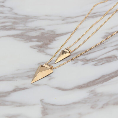 Double Triangle Pendants Necklaces Women Gold Color Link Chain Statement Necklace Charm Jewelry Accessories Choker
Double Triangle Pendants Necklaces Women Gold Color Link Chain Statement Necklace Charm Jewelry Accessories Choker
