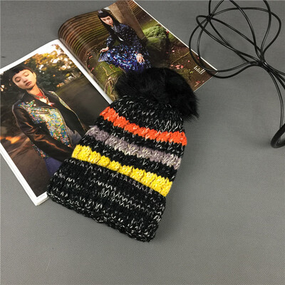 Winter warm wool cap woman candy color rainbow knitted hat hair ball curling cover hat tide ear cap wholesale
Winter warm wool cap woman candy color rainbow knitted hat hair ball curling cover hat tide ear cap wholesale