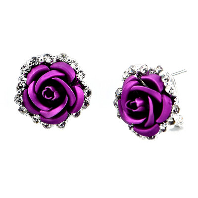1 Pair Fashion Alloy Crystal Rhinestone Ear Stud Earrings for Women Girl Rose Flower Red Blue Optional Gift Party Wedding Jewelry
1 Pair Fashion Alloy Crystal Rhinestone Ear Stud Earrings for Women Girl Rose Flower Red Blue Optional Gift Party Wedding Jewelry