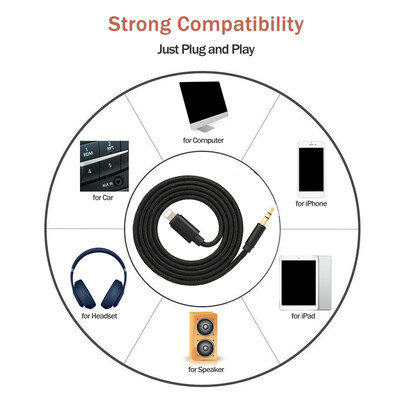 For Lightning to 35mm Audio Cable Male AUX Stereo Wire Adapter Cord for iPhone 7 7 Plus 8 8 Plus X to Car Stereo Speakers Headpho
For Lightning to 35mm Audio Cable Male AUX Stereo Wire Adapter Cord for iPhone 7 7 Plus 8 8 Plus X to Car Stereo Speakers Headpho
