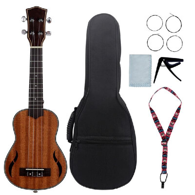 21 Inch Acoustic Soprano Ukulele Ukelele Uke Mahogany Wood Nylon Strings Close Type Tuning Pegs with Carry Bag Capo Cleaning Cloth
21 Inch Acoustic Soprano Ukulele Ukelele Uke Mahogany Wood Nylon Strings Close Type Tuning Pegs with Carry Bag Capo Cleaning Cloth