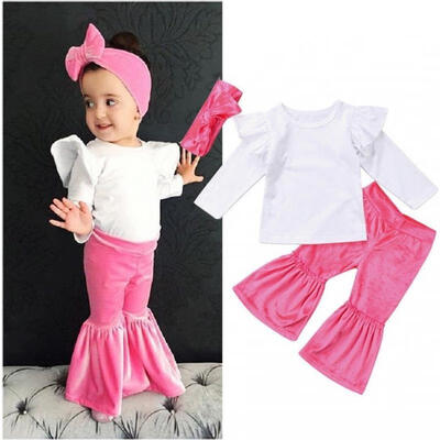 Toddler Infant Baby Kids Girls Clothes Tops Bell-bottoms Pants Headband 3Pcs Outfits 0-4Years
Toddler Infant Baby Kids Girls Clothes Tops Bell-bottoms Pants Headband 3Pcs Outfits 0-4Years