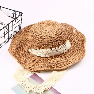 Lace tied Straw Hat Women Beach Hat Korean knitted hat women summer personality sunshade hat
Lace tied Straw Hat Women Beach Hat Korean knitted hat women summer personality sunshade hat