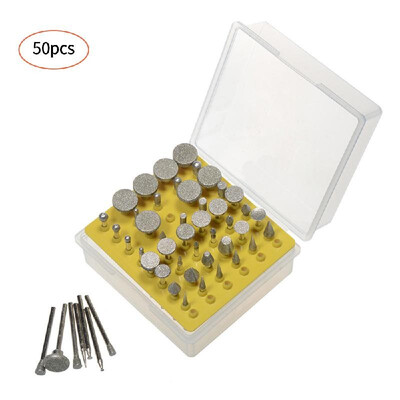 50pcs Diamond Grinding Heads 18-Inch Shank Diamond Coated Rotary Burrs Set Grinder Rotary Tool Set Grinding Cutting Head Drill Bi
50pcs Diamond Grinding Heads 18-Inch Shank Diamond Coated Rotary Burrs Set Grinder Rotary Tool Set Grinding Cutting Head Drill Bi