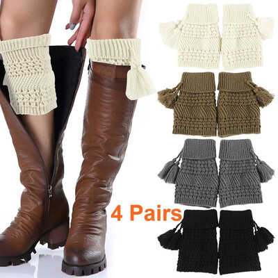 4PCS Womens Winter Knitted Boot Cuffs Knit Toppers Boot Socks Leg Warmers Boot Cover
4PCS Womens Winter Knitted Boot Cuffs Knit Toppers Boot Socks Leg Warmers Boot Cover