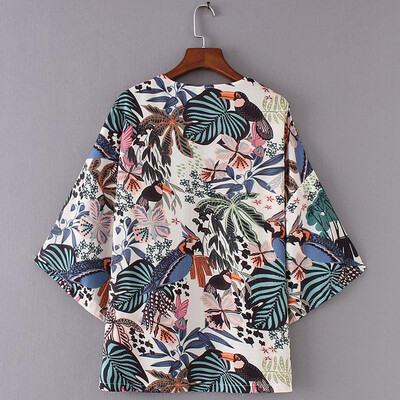 Women Chiffon Beach Kimono Butterfly Birds Leaves Print Open Front Loose Thin Bikini Cover Up Cardigan Green
Women Chiffon Beach Kimono Butterfly Birds Leaves Print Open Front Loose Thin Bikini Cover Up Cardigan Green