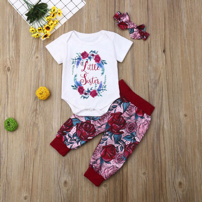 SUNSIOM 3PCS Big Little Sisters Baby Kids Girl T-shirtRomperFloral Pants Outfits Set
SUNSIOM 3PCS Big Little Sisters Baby Kids Girl T-shirtRomperFloral Pants Outfits Set