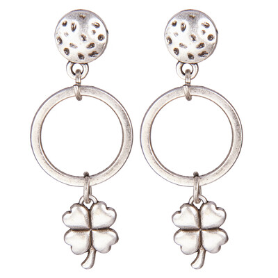 Alloy Ear Studs with Ear Nuts Cadmium Free & Nickel Free & Lead Free Clover & Ring Thai Sterling Silver Plated 51mm Pin 08
Alloy Ear Studs with Ear Nuts Cadmium Free & Nickel Free & Lead Free Clover & Ring Thai Sterling Silver Plated 51mm Pin 08