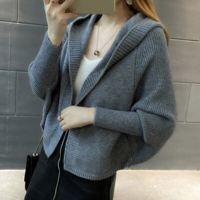 Korean Style Women Cardigans Fashion Warm Knitted Autumn Winter Short sweater Hooded Cardigan
Korean Style Women Cardigans Fashion Warm Knitted Autumn Winter Short sweater Hooded Cardigan