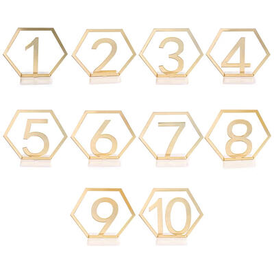 Mirror Wedding Seat Card Hexagon Table Number Signs for Birthday Decoration
Mirror Wedding Seat Card Hexagon Table Number Signs for Birthday Decoration