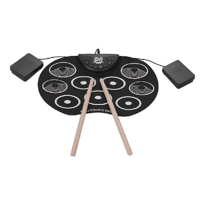 Portable Size Roll-Up Drum Set Electronic Drum Kit 9 Silicon Drum Pads USBBattery Powered with Drumsticks Foot Pedals for Childr
Portable Size Roll-Up Drum Set Electronic Drum Kit 9 Silicon Drum Pads USBBattery Powered with Drumsticks Foot Pedals for Childr