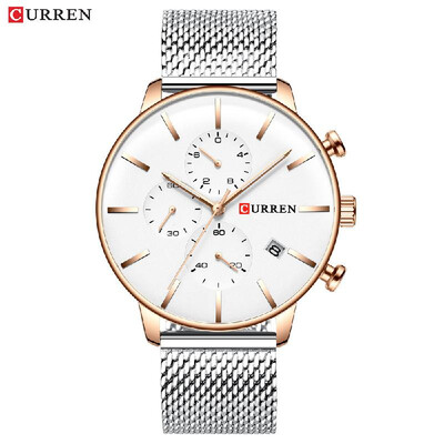 CURREN 8339 Men Quartz Watch Stainless Steel Band Fashion Multifunction Wristwatch 3ATM Luminous Display Chronograph Calendar Date
CURREN 8339 Men Quartz Watch Stainless Steel Band Fashion Multifunction Wristwatch 3ATM Luminous Display Chronograph Calendar Date