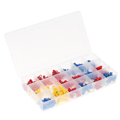 300PCS Assorted Insulated Electrical Wire Crimp Terminals 18 Kinds Copper Crimp Cable Connector Kit Spade Butt Set
300PCS Assorted Insulated Electrical Wire Crimp Terminals 18 Kinds Copper Crimp Cable Connector Kit Spade Butt Set
