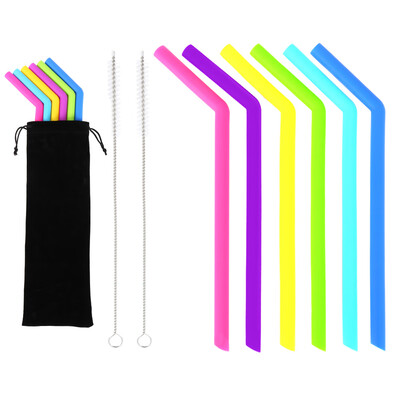 8pcsSet Colorful Silicone Straws 265mm 10mm Reusable Straw 6 Bent Straws 2 Cleaning Brush
8pcsSet Colorful Silicone Straws 265mm 10mm Reusable Straw 6 Bent Straws 2 Cleaning Brush