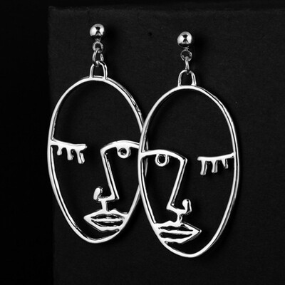 EK458 New European Hyperbole Hollow Face Stud Earring for Women Jewelry Bijoux Steampunk de gota Feminino Brincos oorbellen
EK458 New European Hyperbole Hollow Face Stud Earring for Women Jewelry Bijoux Steampunk de gota Feminino Brincos oorbellen