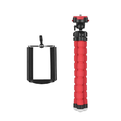 Mini Flexible Sponge Octopus Tripod Stand Holder with Smartphone Clip 14 Inch Screw 360° Rotating Ballhead for iPhone Huawei Sams
Mini Flexible Sponge Octopus Tripod Stand Holder with Smartphone Clip 14 Inch Screw 360° Rotating Ballhead for iPhone Huawei Sams