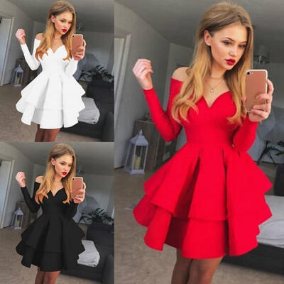 Fashion Womens Sexy Elegant Long Sleeve Deepv-neck Dress Rockabilly Off Shoulder Evening Party Swing Cocktail Dress
Fashion Womens Sexy Elegant Long Sleeve Deepv-neck Dress Rockabilly Off Shoulder Evening Party Swing Cocktail Dress