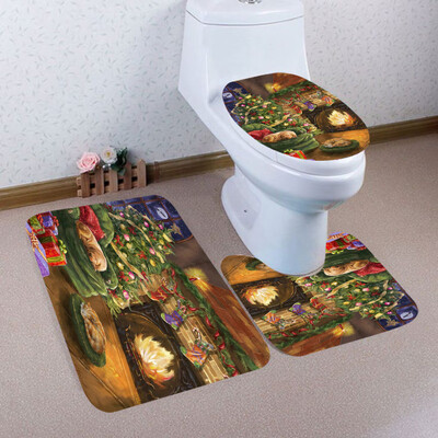 Tailored 3PCS Christmas Bathroom Non-Slip Pedestal Rug Lid Toilet Cover Bath Mat Set
Tailored 3PCS Christmas Bathroom Non-Slip Pedestal Rug Lid Toilet Cover Bath Mat Set