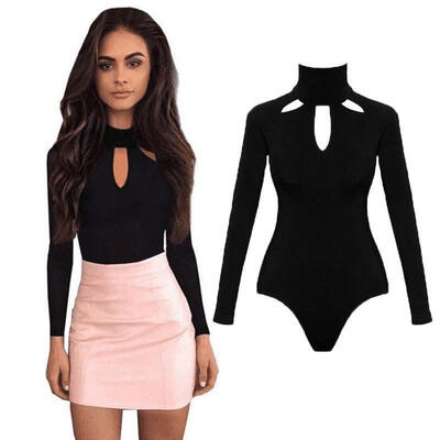 Women Round Neck long Sleeve Bodycon Bandage Bodysuit Jumpsuit Slim Short Romper New
Women Round Neck long Sleeve Bodycon Bandage Bodysuit Jumpsuit Slim Short Romper New