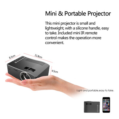 UC18 Mini Portable LCD Projector 400 Lumens 1080P 60" LED Video Projection Machine for Family Education School Business Use Home T
UC18 Mini Portable LCD Projector 400 Lumens 1080P 60" LED Video Projection Machine for Family Education School Business Use Home T
