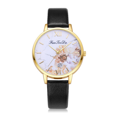 FanTeeDa Brand Women Print Big Dial Watch Ladies Leather Quartz Watches Gold Color Flower Dress Wristwatch Female 533
FanTeeDa Brand Women Print Big Dial Watch Ladies Leather Quartz Watches Gold Color Flower Dress Wristwatch Female 533