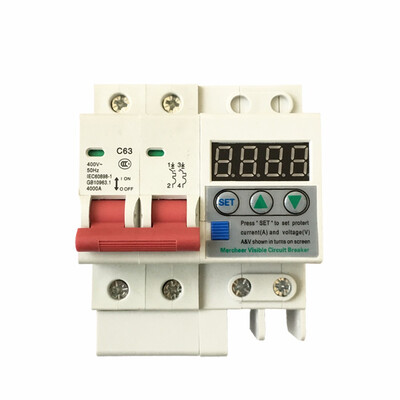 63A 230V Din rail adjustable over&under voltage protective device protector relay with over current protection Voltmeter
63A 230V Din rail adjustable over&under voltage protective device protector relay with over current protection Voltmeter