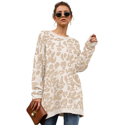Women Winter Leopard Printed Round Collar Loose Concise Casual Long Sleeve Personality Sweater
Women Winter Leopard Printed Round Collar Loose Concise Casual Long Sleeve Personality Sweater