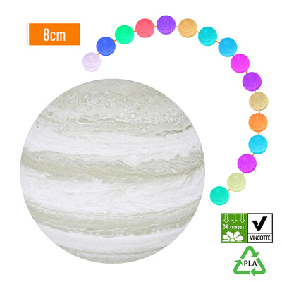 3D Printing Touching Jupiter Light USB Rechargeable Remote Control 16-Color Dimmable Night Lamp Bedroom Decor with Wooden Stand
3D Printing Touching Jupiter Light USB Rechargeable Remote Control 16-Color Dimmable Night Lamp Bedroom Decor with Wooden Stand