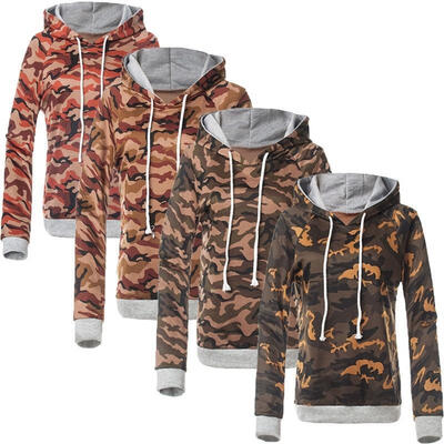 Womens Long Sleeve Hooded Hoodie Pocket Sweatshirt Sweater Jumper Tops Outwear coat Camo
Womens Long Sleeve Hooded Hoodie Pocket Sweatshirt Sweater Jumper Tops Outwear coat Camo