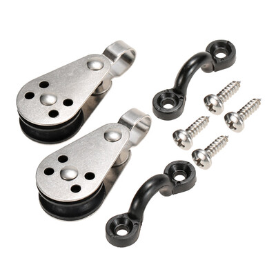 Kayak Canoe Anchor Trolley Kit 2 Stainless Steel Pulleys 2 Nylon Pad Eyes with 4 Stainless Steel Screws
Kayak Canoe Anchor Trolley Kit 2 Stainless Steel Pulleys 2 Nylon Pad Eyes with 4 Stainless Steel Screws