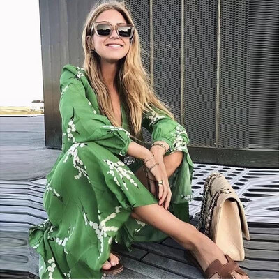 New Women Chiffon Kimono Cardigan Floral Print Long Sleeve Tie-Waist Loose Outerwear Bikini Cover Up Green
New Women Chiffon Kimono Cardigan Floral Print Long Sleeve Tie-Waist Loose Outerwear Bikini Cover Up Green