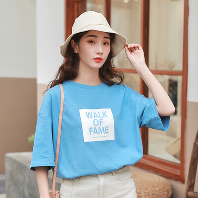 JOY OF JOY Jingdong Womens 2019 Summer New Short Sleeve T-Shirt Female Korean Loose Round Neck Turtleneck Letter Print Top Women JWTD191840 Blue
JOY OF JOY Jingdong Womens 2019 Summer New Short Sleeve T-Shirt Female Korean Loose Round Neck Turtleneck Letter Print Top Women JWTD191840 Blue