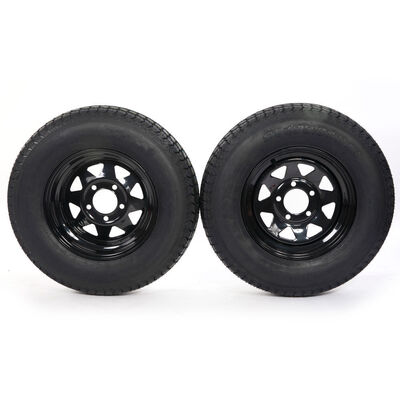 Ktaxon PAIR OF ST17580D13 Load Range C 6 Ply Bias Trailer Tires on 13" 5 Lug
Ktaxon PAIR OF ST17580D13 Load Range C 6 Ply Bias Trailer Tires on 13" 5 Lug