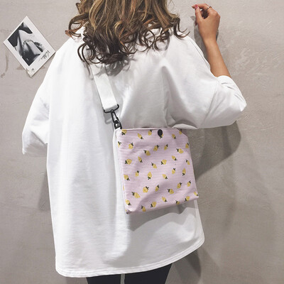 Cute bag female 2019 new ins small fresh soft sister shoulder bag Korean print pineapple canvas messenger bag
Cute bag female 2019 new ins small fresh soft sister shoulder bag Korean print pineapple canvas messenger bag