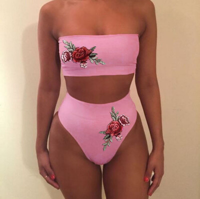 Roseonmyhand Women Fashion Sexy Swimwear Embroidered Rose High Waist Bikini Set Bathing Suit
Roseonmyhand Women Fashion Sexy Swimwear Embroidered Rose High Waist Bikini Set Bathing Suit