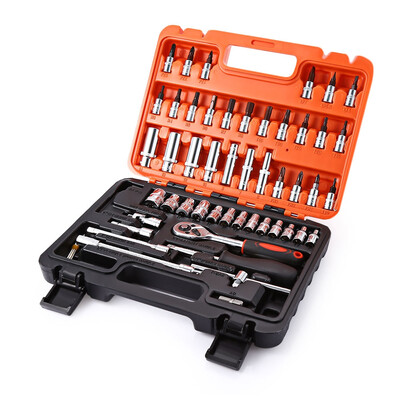 53pcs Auto Car Repair Tool Box Set Ratchet Wrench Sleeve Universal Joint Hardware Kit
53pcs Auto Car Repair Tool Box Set Ratchet Wrench Sleeve Universal Joint Hardware Kit