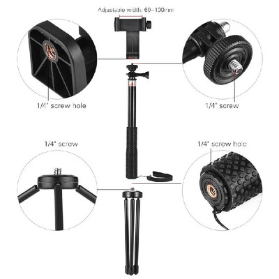 Telescoping Selfie Stick with Mini Tabletop Tripod Phone Holder Remote Controller for GoPro Hero 5433 Action Cameras for Ricoh
Telescoping Selfie Stick with Mini Tabletop Tripod Phone Holder Remote Controller for GoPro Hero 5433 Action Cameras for Ricoh