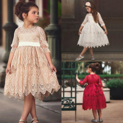 Flower Girl Dress Lace Solid Baby Princess Pageant Party Bridesmaid Dresses UK
Flower Girl Dress Lace Solid Baby Princess Pageant Party Bridesmaid Dresses UK