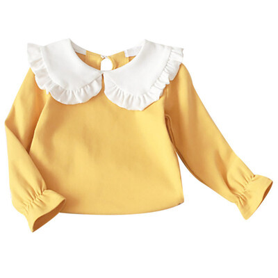 Autumn Children Flare Sleeve Casual Tops Baby Girl Long Sleeve Doll Collar T-Shirts Kids Solid Color Soft Comfy Tops Tees
Autumn Children Flare Sleeve Casual Tops Baby Girl Long Sleeve Doll Collar T-Shirts Kids Solid Color Soft Comfy Tops Tees