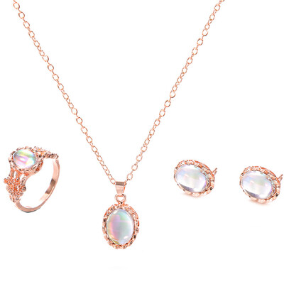 Shiny Gemstone Necklace Ring Stud Earrings Set Female Temperament Fashion Alloy Pendant Ring Stud Earrings
Shiny Gemstone Necklace Ring Stud Earrings Set Female Temperament Fashion Alloy Pendant Ring Stud Earrings