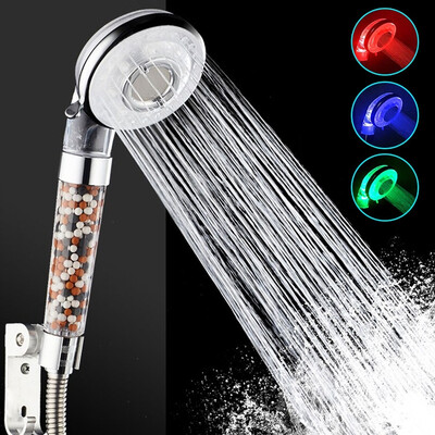 LED Shower Head with 3 Modes Double Filter System Spray Head 7 Colors Handheld High Pressure Spa Showerhead
LED Shower Head with 3 Modes Double Filter System Spray Head 7 Colors Handheld High Pressure Spa Showerhead