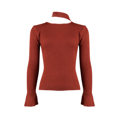 〖Follure〗2017 autumn night retro Strapless turtleneck sweaters solid elastic semi simple