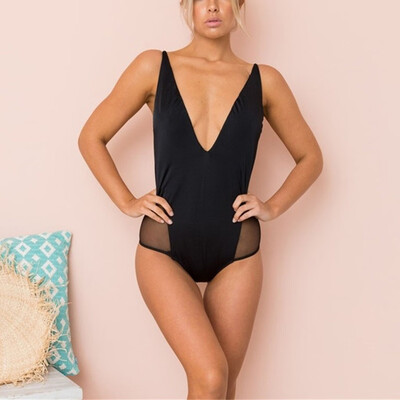 Roseonmyhand Women Mesh Splicing One Piece Swimsuit Halter Bikini Set Sport Swimwear
Roseonmyhand Women Mesh Splicing One Piece Swimsuit Halter Bikini Set Sport Swimwear