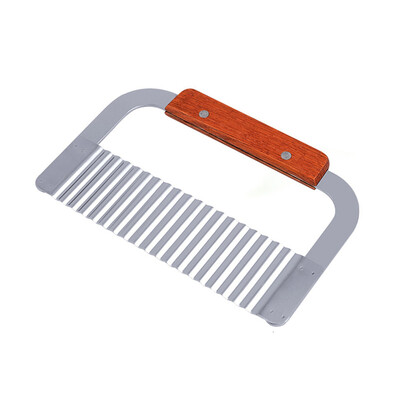 Wavy Crinkle Cutter Vegetable Dough French Fry Slicer Stainless Steel Blade Wooden Handle Chip Chopper Knife
Wavy Crinkle Cutter Vegetable Dough French Fry Slicer Stainless Steel Blade Wooden Handle Chip Chopper Knife