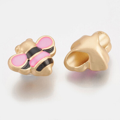 Alloy Enamel European Beads Large Hole Beads Matte Style Bee Matte Golden 17x14x9mm Hole 4mm
Alloy Enamel European Beads Large Hole Beads Matte Style Bee Matte Golden 17x14x9mm Hole 4mm