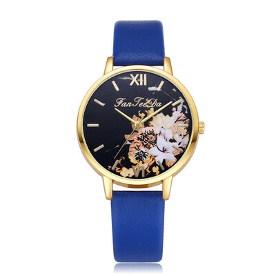 Hot Selling Women Watches Golden Border Plant Dial Quartz Wristwatch Simple Ladies Leather Strap Clock Relojes Para Mujer
Hot Selling Women Watches Golden Border Plant Dial Quartz Wristwatch Simple Ladies Leather Strap Clock Relojes Para Mujer