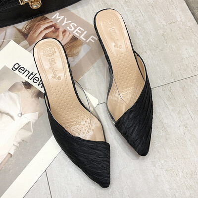 Half slippers women wear summer 2019 new Joker pointed transparent sexy thick heel ins slippers tide
Half slippers women wear summer 2019 new Joker pointed transparent sexy thick heel ins slippers tide